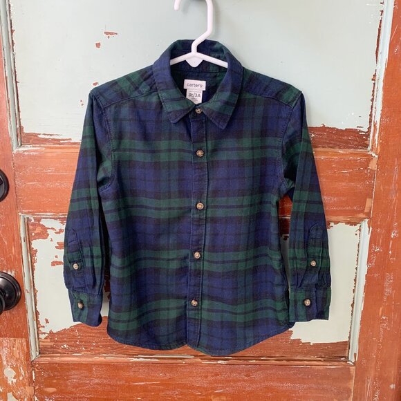 Carter's Plaid Button Down Shirt • 3T - Picture 1 of 2